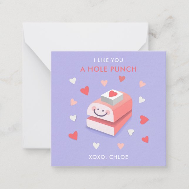 Like You a Hole Punch Square Card (Front)