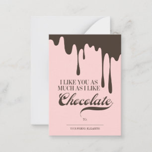 Like You & Chocolate Kid Classroom Valentine 100pk Card