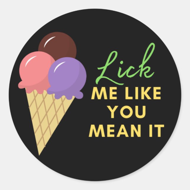 like you mean it in black round sticker (Front)