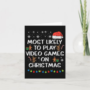 Likely Play Video Games Christmas Xmas Family Boys Card