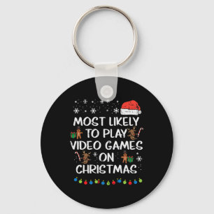 Likely Play Video Games Christmas Xmas Family Boys Key Ring