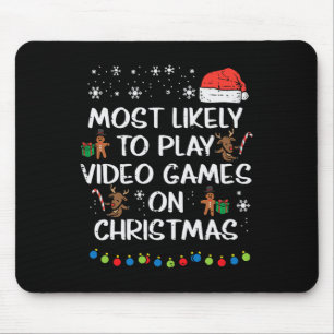 Likely Play Video Games Christmas Xmas Family Boys Mouse Mat