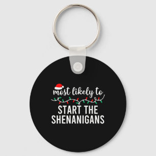 Likely To Christmas Matching Family Pyjamas Fun 10 Key Ring