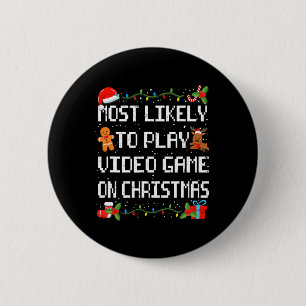 Likely To Play Video Game Family Matching Christma 6 Cm Round Badge