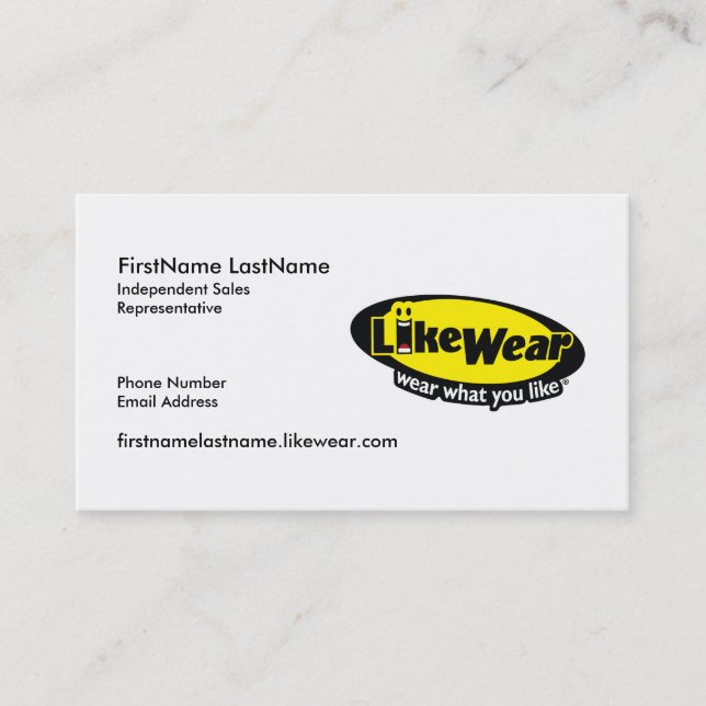 LikeWear Business Cards (Front)