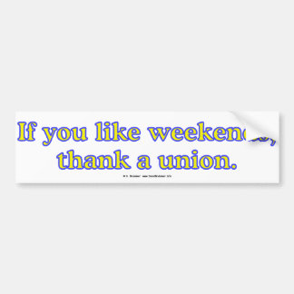 LikeWeekends Bumper Sticker