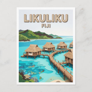 Likuliku Lagoon Resort Malolo Fiji Postcard