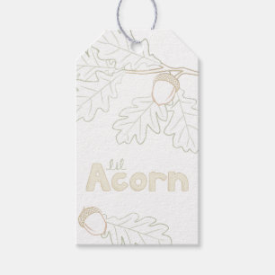 Lil Acorn Sketch Baby Shower Gift Tags