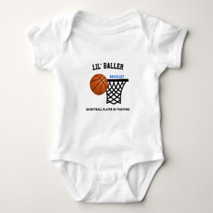 Lil' Baller Basketball Player In Training Custom Baby Bodysuit