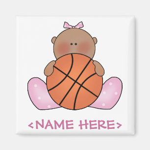 Lil Basketball Baby Girl - Ethnic Magnet