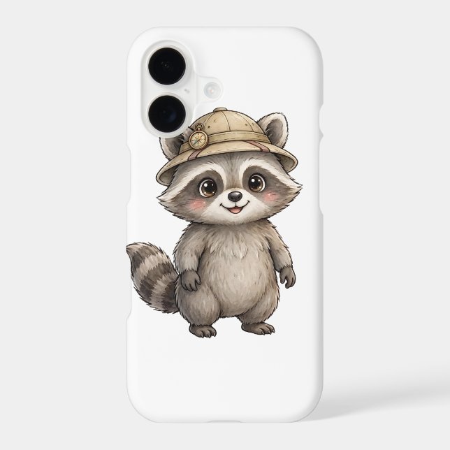 Lil' Bayou Explorers Racoon Phone Case (Back)