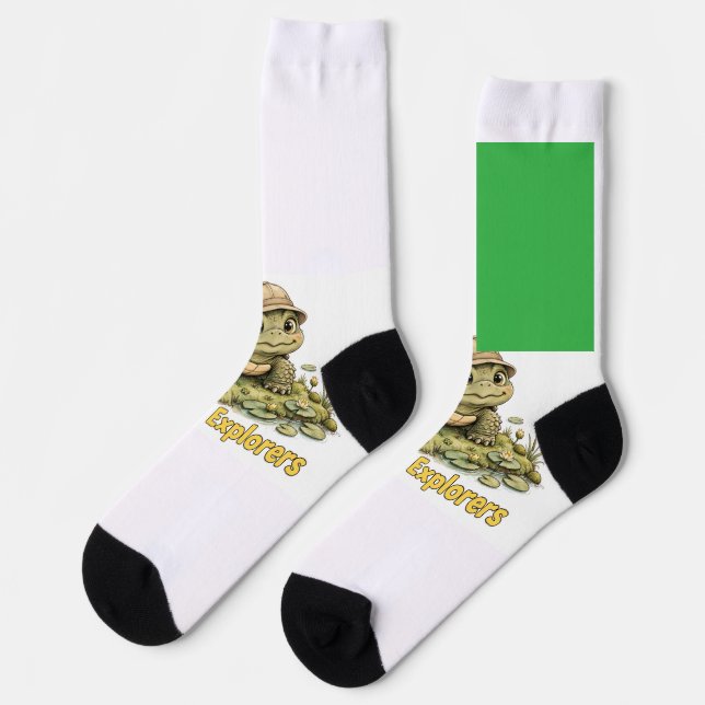 Lil' Bayou Explorers Turtle Socks (Left)
