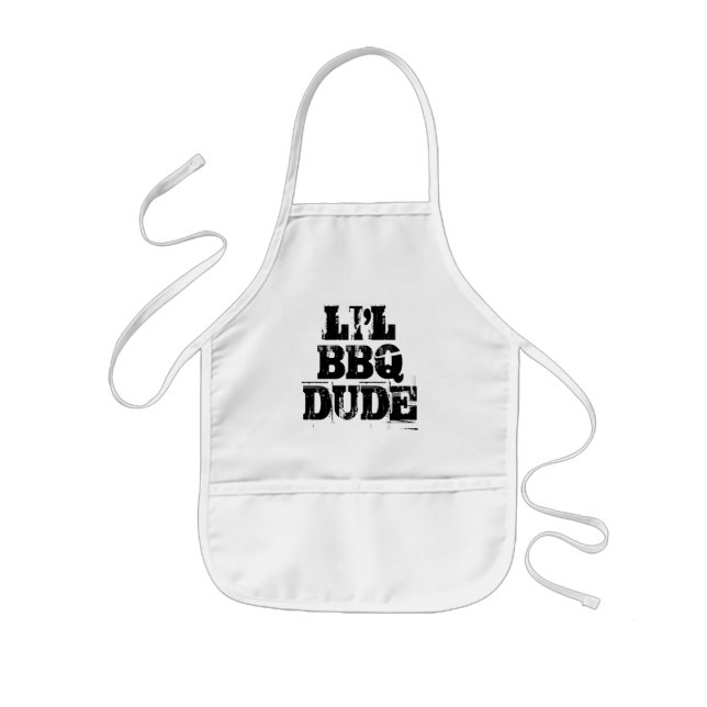 Li'l BBQ Dude - Funny Kids Apron (Front)