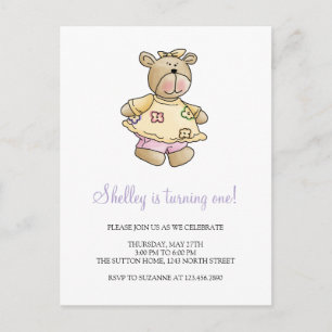 Lil' Bears · Baby Girl Yellow Dress Postcard