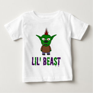 Lil' Beast Goblin Purple and Green Dripping Font T Baby T-Shirt