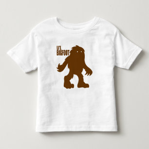LI'L BIGFOOT Adorable Logo - Cute Brown Sasquatch Toddler T-Shirt