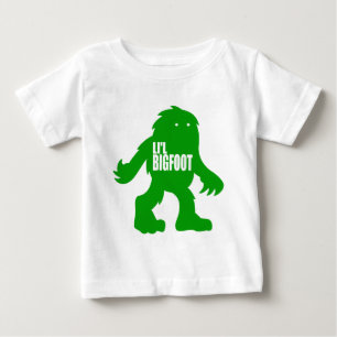 LI'L BIGFOOT Adorable Logo - Cute Green Sasquatch Baby T-Shirt