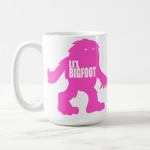 LI'L BIGFOOT Adorable Logo - Cute Pink Sasquatch Coffee Mug