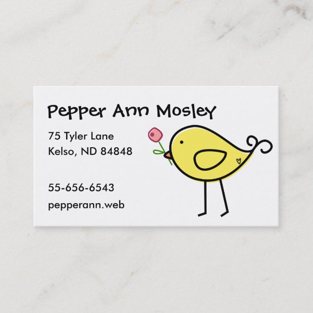 Lil' Birdie Business Card (Front)