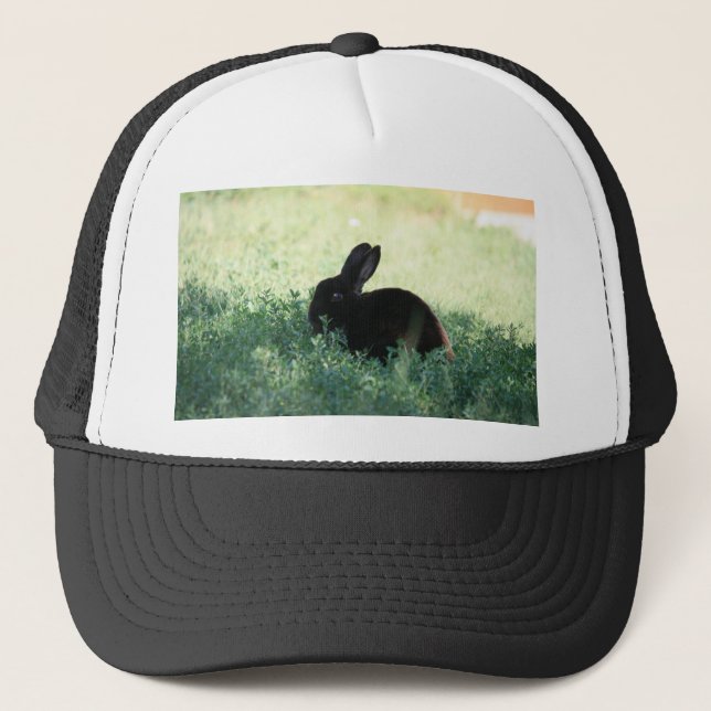 Lil Black Bunny Trucker Hat (Front)