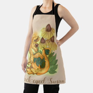 lil Black Eyed Susan garden dragon Apron
