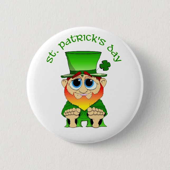 Lil Blarney St Patricks Day 6 Cm Round Badge (Front)