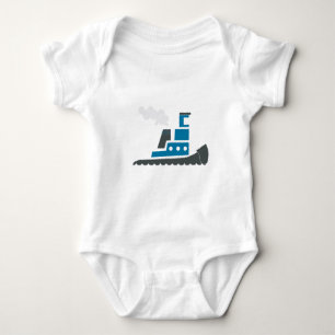 Lil Blue Tugboat Baby Bodysuit