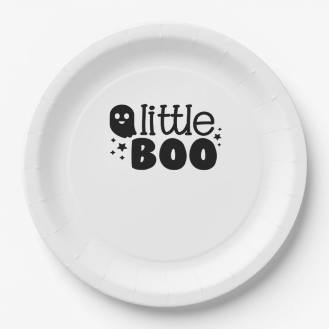 Lil Boo Halloween 2025 Paper Plate (Front)