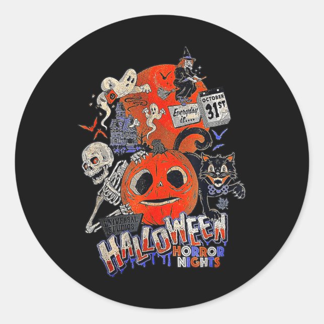 Lil Boo Halloween Horror Nights Every Is October 3 Classic Round Sticker (Front)