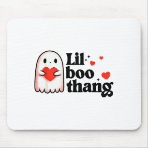 Lil Boo Thang Valentine Cute Hearts Ghost Valentin Mouse Mat