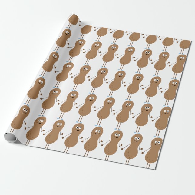 Lil Boy Peanut Wrapping Paper (Unrolled)