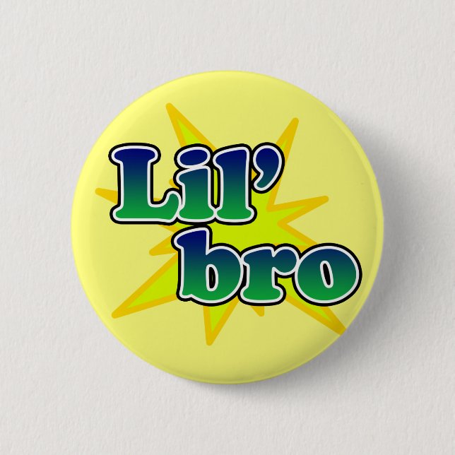 Lil Bro 6 Cm Round Badge (Front)