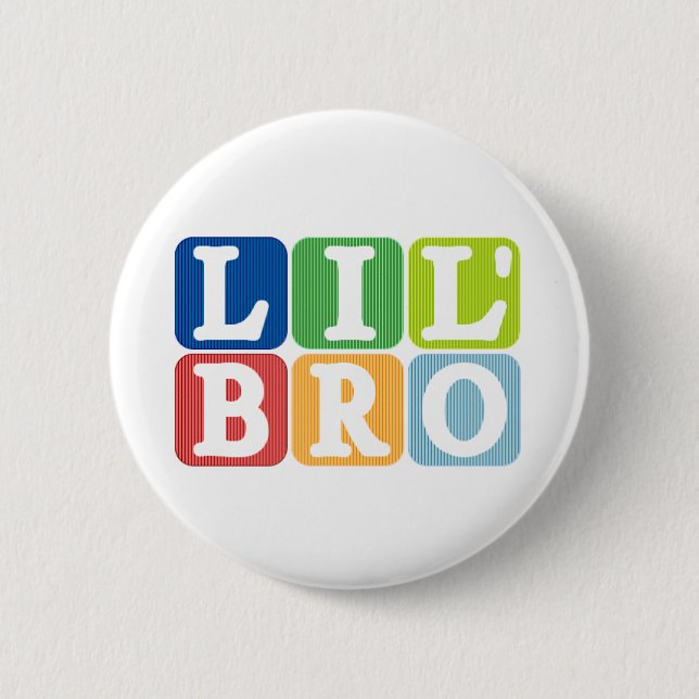 Lil bro 6 cm round badge (Front)