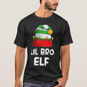 Lil Bro Elf Christmas  Brother Xmas Elf Costume Fa T-Shirt