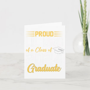 Lil Bro Of A Cl Of 2024 Graduate Senior Graduation Card