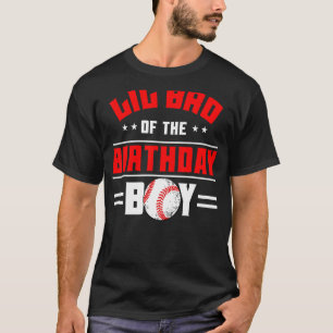 Lil Bro Of The Birthday Boy Baseball Theme Family T-Shirt