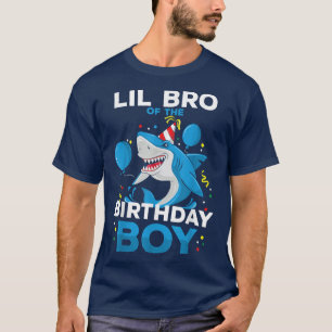 LIL BRO of The Birthday Boy Shark Ocean Matching F T-Shirt