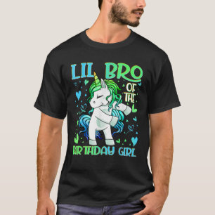 Lil Bro of the Birthday Girl Flossing Unicorn Litt T-Shirt
