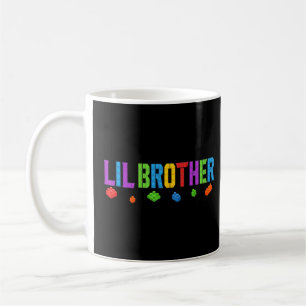 Lil Brother Blocks Master Brick Builder Birthday Coffee Mug
