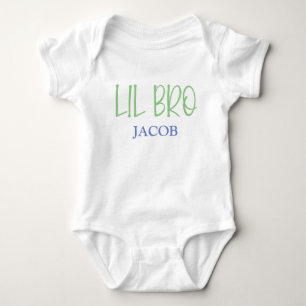 Lil Brother Bro Sibling Name Baby Bodysuit
