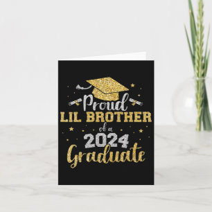 Lil Brother Cl Of 2024 Graduate Senior Graduation  Card