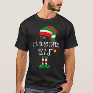 Lil Brother Elf Family Christmas Matching Pyjamas  T-Shirt