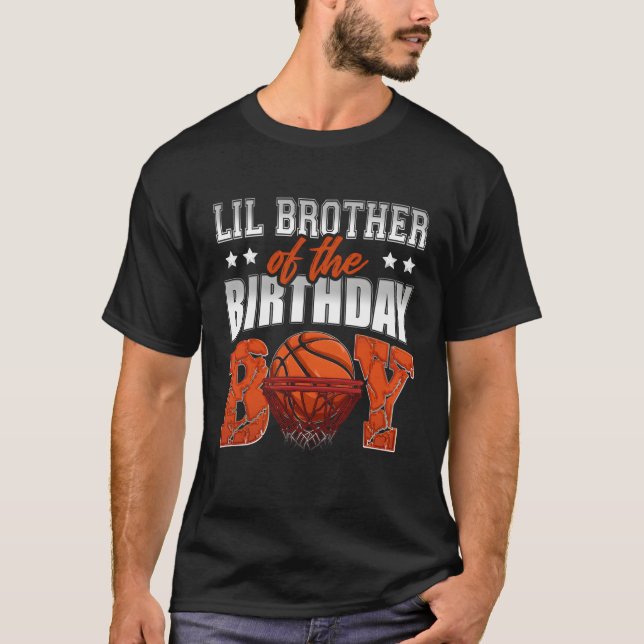 Lil Brother Of The Basketball Family Baller T-Shirt (Front)