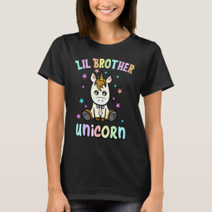 Lil Brother Unicorn Birthday Party Kids Toddlers B T-Shirt