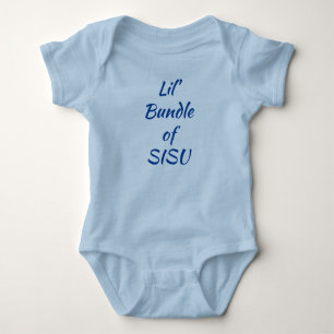 Lil' Bundle of SISU Finnish Baby One-Piece (Blue) Bodysuit