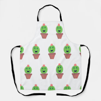 Lil Cactus Cute Cartoon Succulent Fun Art Apron