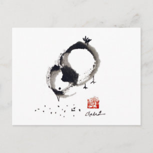 Lil Chick, Sumi-e by Andrea Erickson Postcard