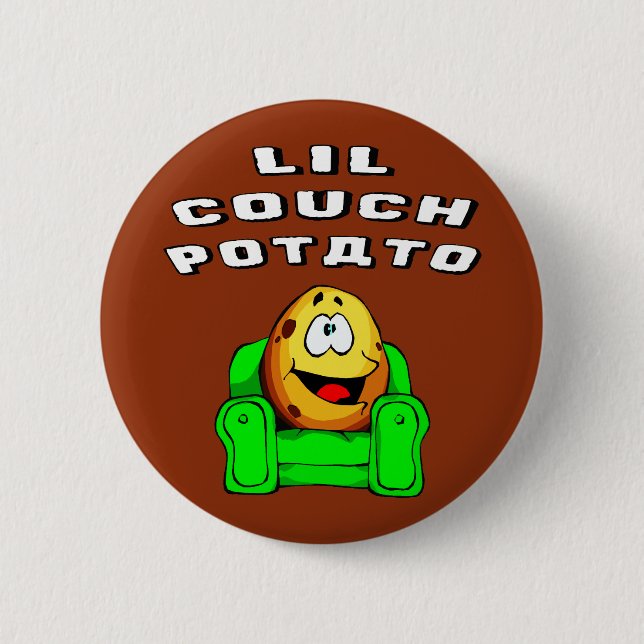 Lil Couch Potato 6 Cm Round Badge (Front)