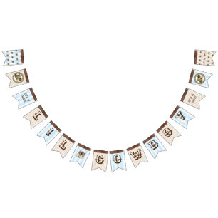 Lil Cowboy Baby Shower Flag Banner