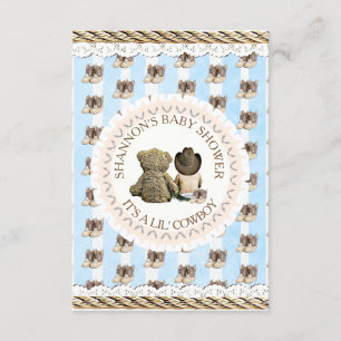 Lil' Cowboy boy Country and Western Baby Shower Invitation